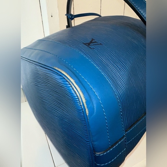 RARE Vintage Louis Vuitton Noé Bucket Bag – Blue Epi Leather France 1994 - Picture 11 of 17